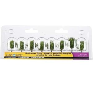 NIB WOODLAND SCENICS Scene-A-Rama Mini Deciduous Trees 8/pk (3/4 - 1 1/4 )